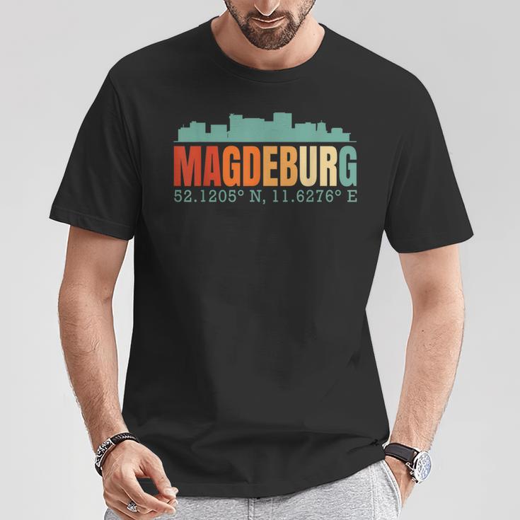 Magdeburg Skyline T-Shirt Lustige Geschenke