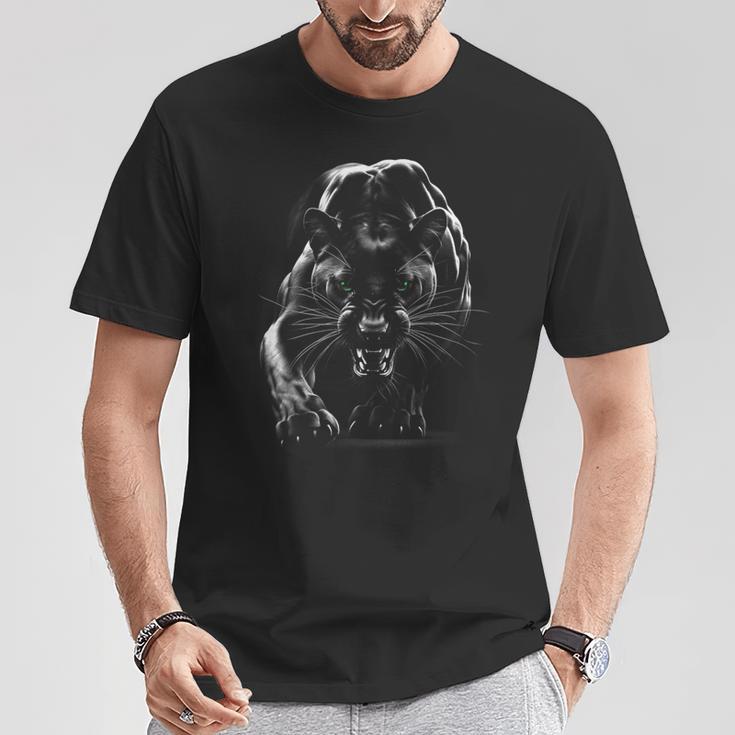 Majestic Panther With Green Eyes T-Shirt Unique Gifts