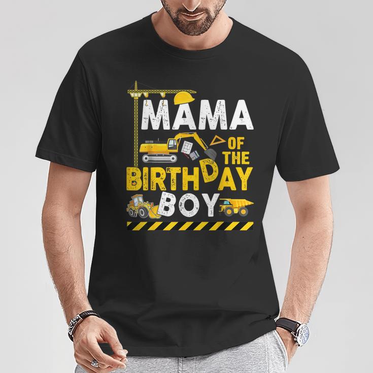 Mama Of The Birthday Boy Construction Worker Bday Party T-Shirt Unique Gifts