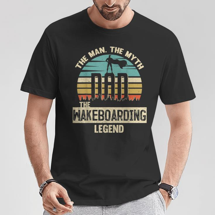 Man Myth Legend Dad Wakeboarding T-Shirt Unique Gifts