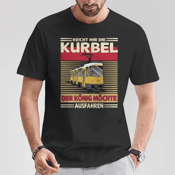 Männer Kurbel Kt4d Straßenbahnfahrer Straßenbahn T-Shirt Lustige Geschenke