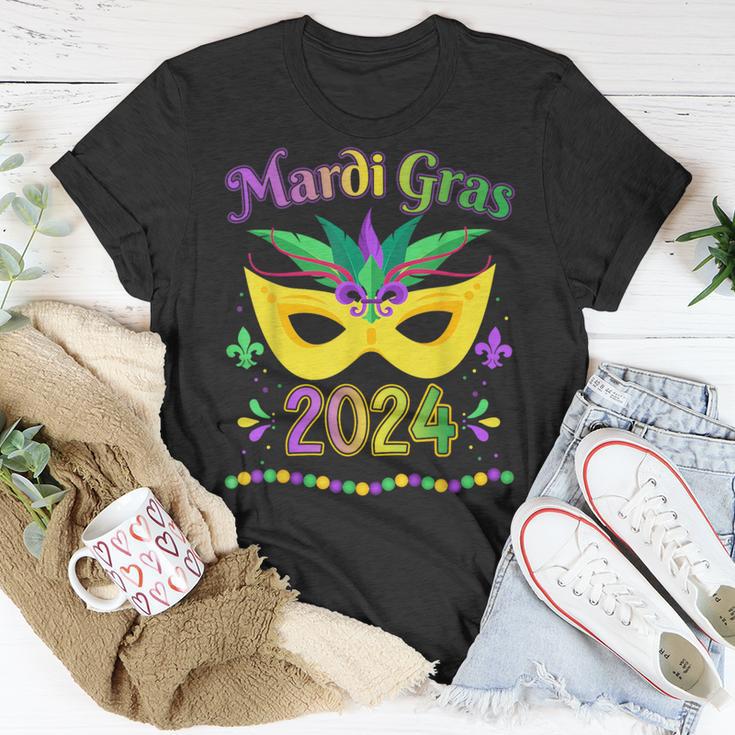 Mardi Gras 2024 Costume With Mask T-Shirt Unique Gifts