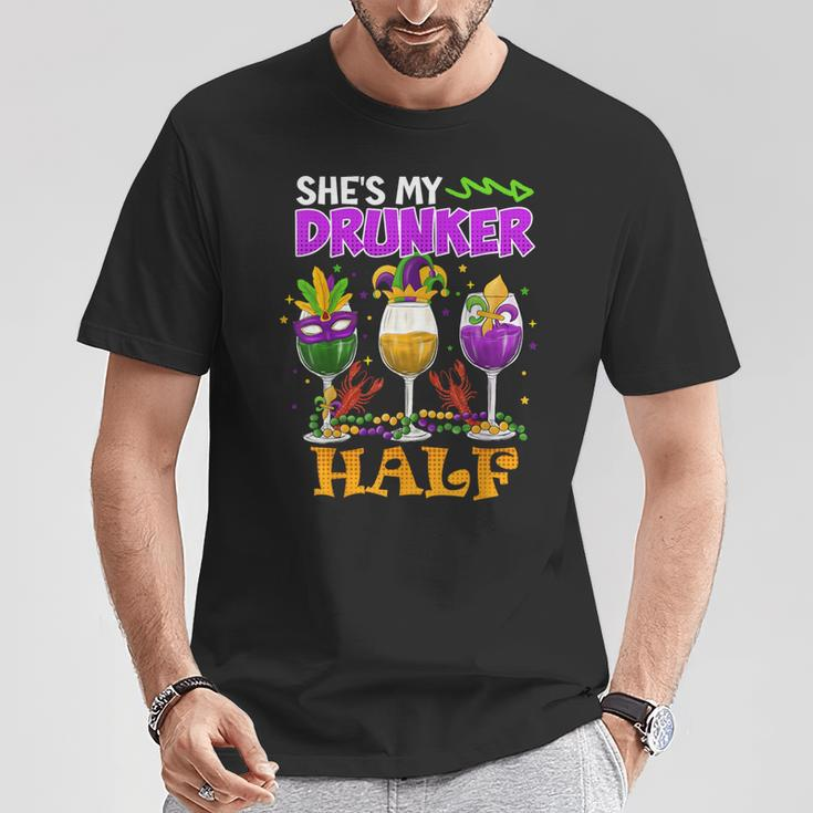 Mardi Gras Outfit She's My Drunker Half Carnival Men T-Shirt Personalized Gifts