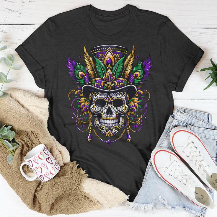 Mardi Gras Skull Top Hat New Orleans Witch Doctor Voodoo T-Shirt Unique Gifts