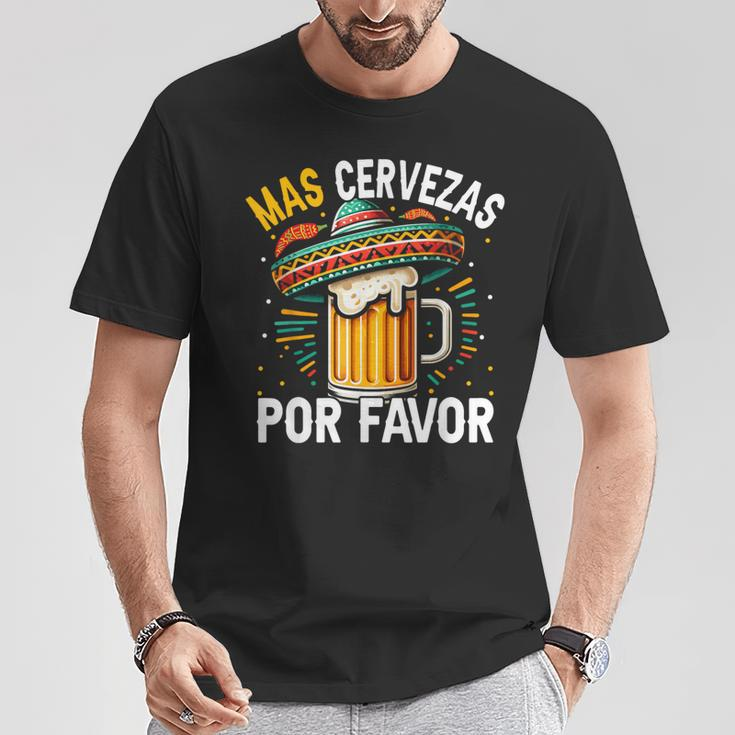 Mas Cervezas Por Favor Cinco De Mayo Drinking Men T-Shirt Personalized Gifts