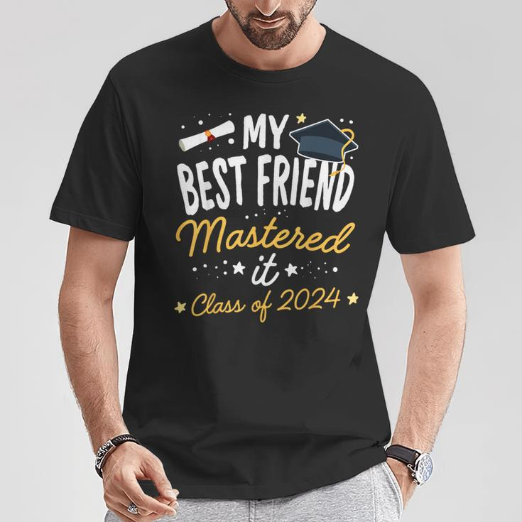 Masters Graduation My Best Friend Mastered It Class Of 2024 T-Shirt Unique Gifts