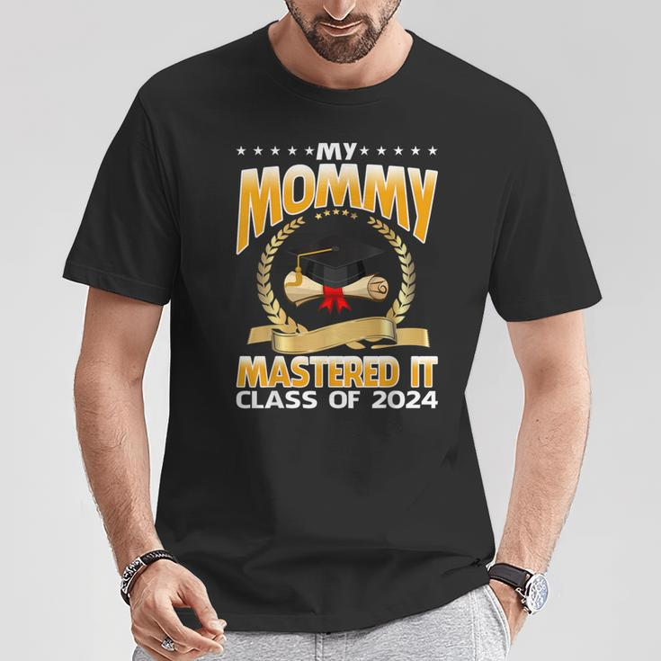 Masters Graduation My Mommy Mastered It Class Of 2024 T-Shirt Funny Gifts