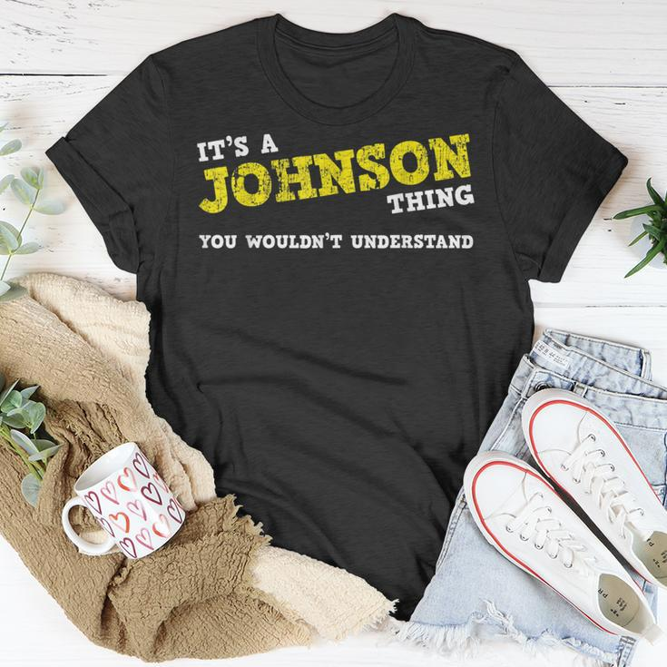 Matching Johnson Family Name Its A Johnson Thing T-Shirt Funny Gifts