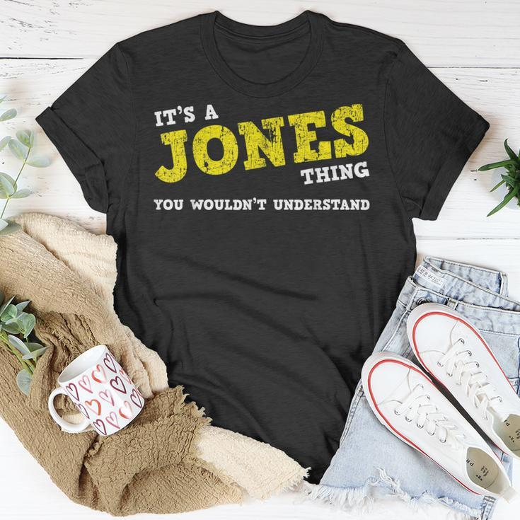 Matching Jones Family Name Its A Jones Surname Thing T-Shirt Funny Gifts