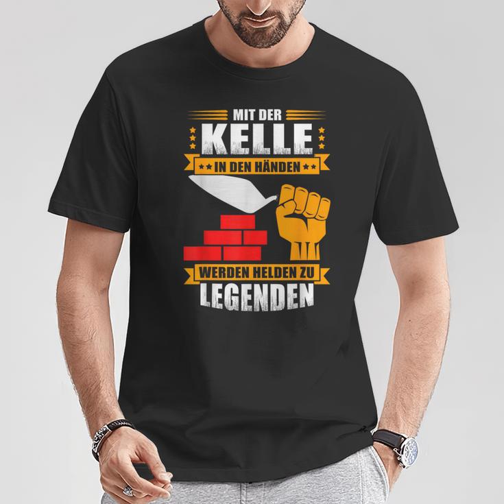 Maurer-Helden T-Shirt Mit Der Kelle in Den Händen für Herren Lustige Geschenke