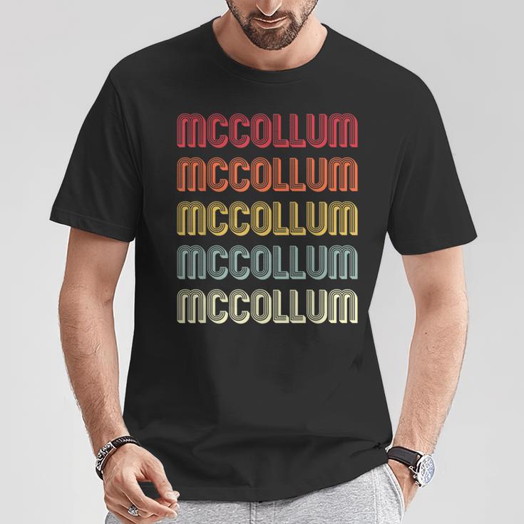 Mccollum Surname Retro Vintage Birthday Reunion T-Shirt Unique Gifts