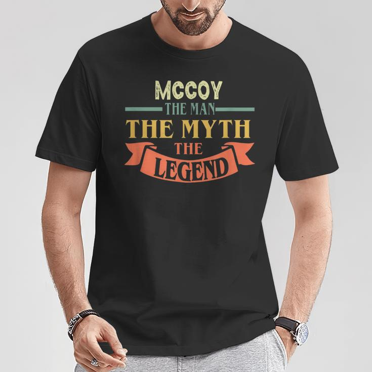 Mccoy The Man The Myth The Legend Custom Name T-Shirt Unique Gifts