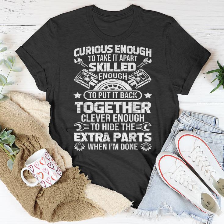 Mechanic Curious Car Auto Truck Mechanic T-Shirt Unique Gifts