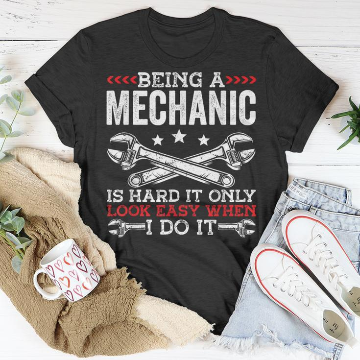 Being A Mechanic Is Hard Mechanic T-Shirt Unique Gifts