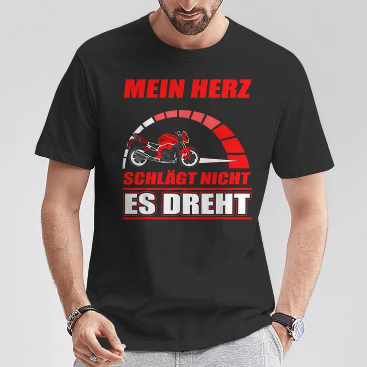 Mein Herz Schlägt Nicht Es Dreh- Motorcycle Biker T-Shirt Lustige Geschenke