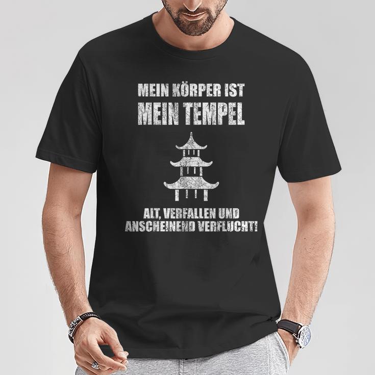 Mein Körper Ist Mein Temple Alt Ferrucht T-Shirt Lustige Geschenke