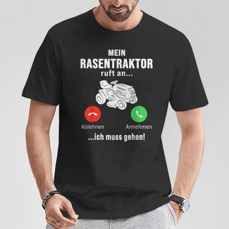 Mein Rasentraktor Ruft An Ich Muss Gehen Gardening T-Shirt Lustige Geschenke