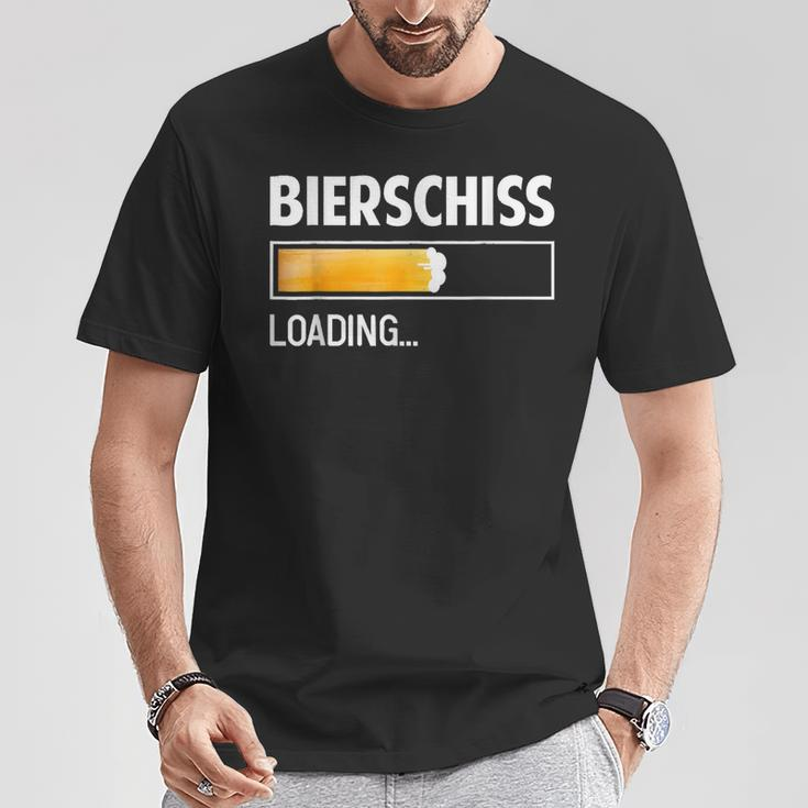 Men's Bierschiss Saufen Bier Malle Witz Saying Black T-Shirt Lustige Geschenke