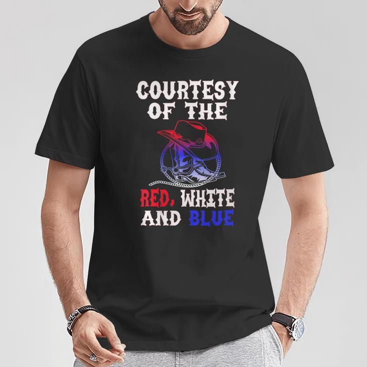 Men's Courtesy Red White And Blue T-Shirt Funny Gifts