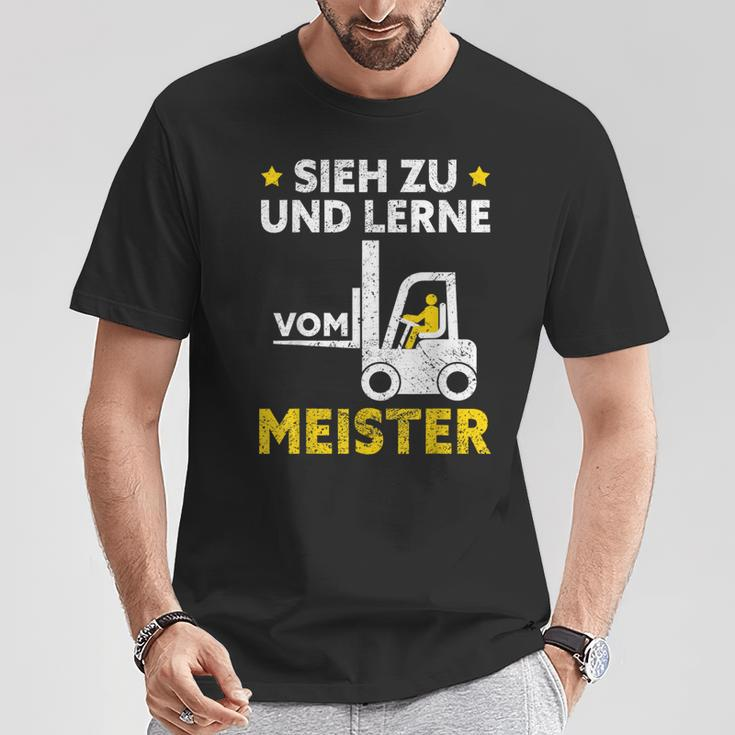Men's Forklift Driver Black S T-Shirt Lustige Geschenke