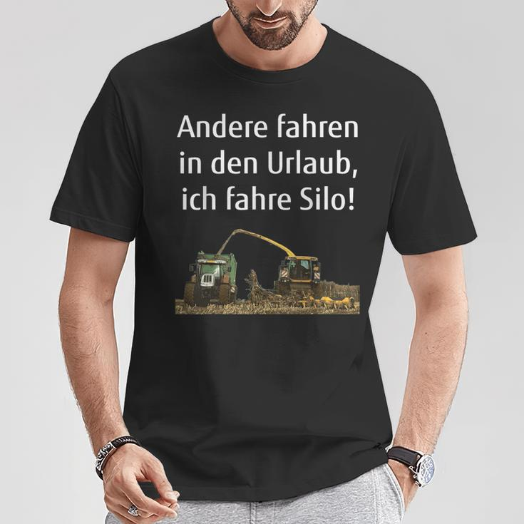 Men's Silo Driving S Farmer Lohner Mais T-Shirt Lustige Geschenke