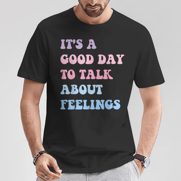 Mental Health Vintage It's A Good Day To Talk About Feelings T-Shirt Unique Gifts