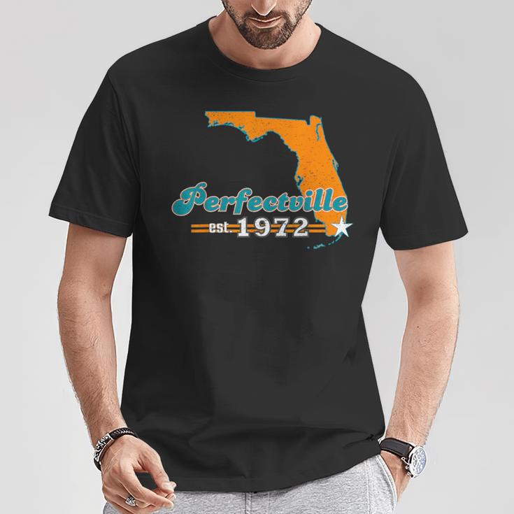 Miami 1972 Perfectville Vintage Football T-Shirt Unique Gifts