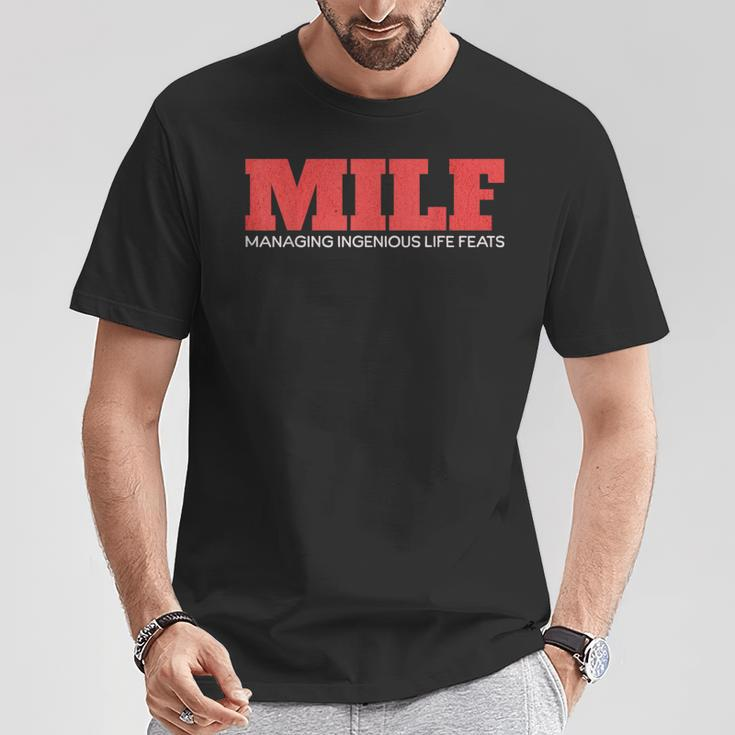 Milf Definition Managing Ingenious Life Feats T-Shirt Unique Gifts
