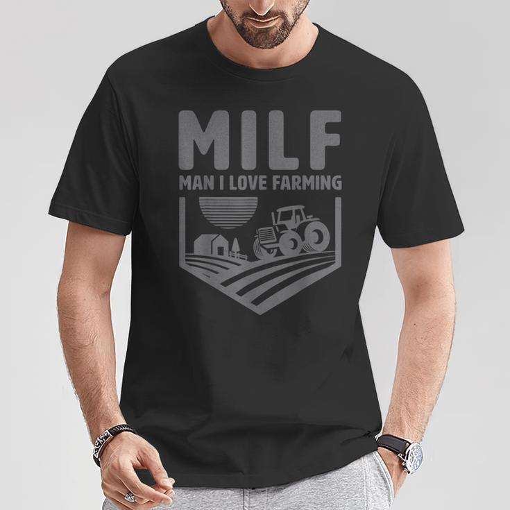 Milf Man I Love Farming Humor Farmer T-Shirt Personalized Gifts