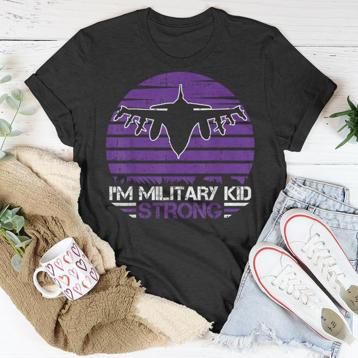 I Am Military Kid Strong Month Of The Military Child Army T-Shirt Unique Gifts