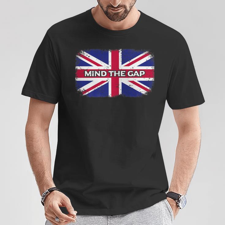 Mind The Gap Union Jack London Flag British T-Shirt Unique Gifts