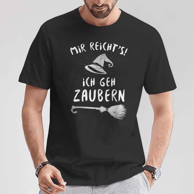 Mir Reichts Ich Geh Zaubern Magic Witch Costume T-Shirt Lustige Geschenke