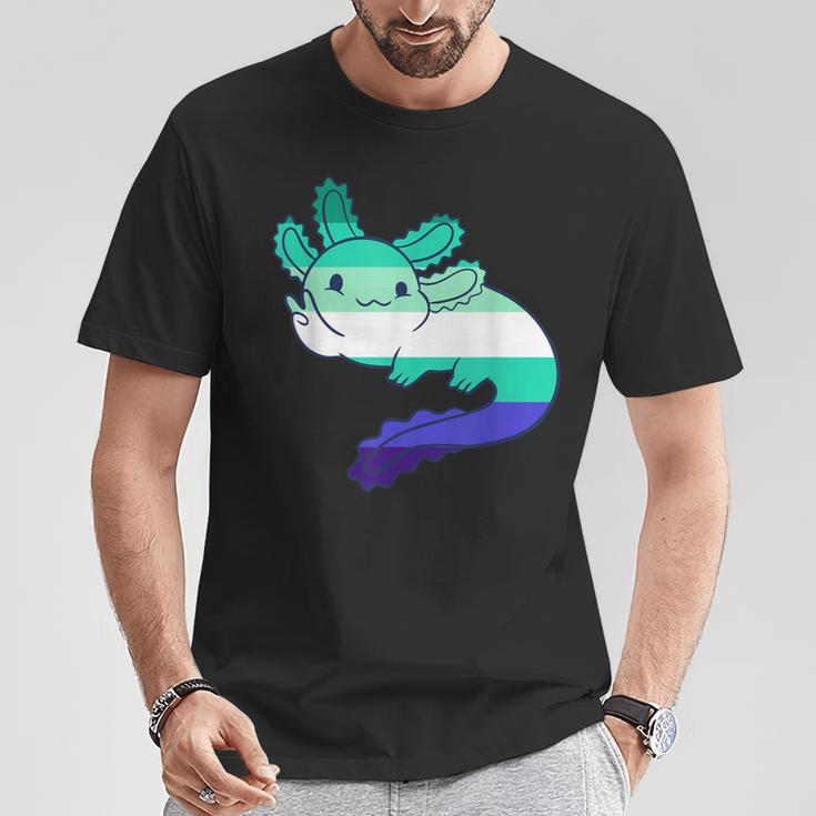 Mlm Flag Mlm Pride Axolotl Gay Male Flag Lgbt Mlm T-Shirt Unique Gifts