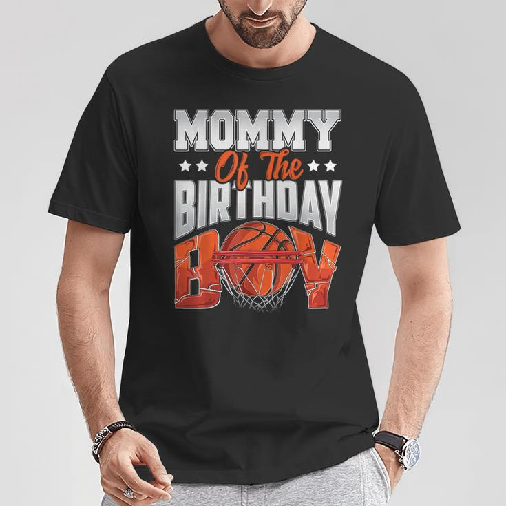 Mommy Basketball Birthday Boy Family Baller B-Day Party T-Shirt Personalized Gifts