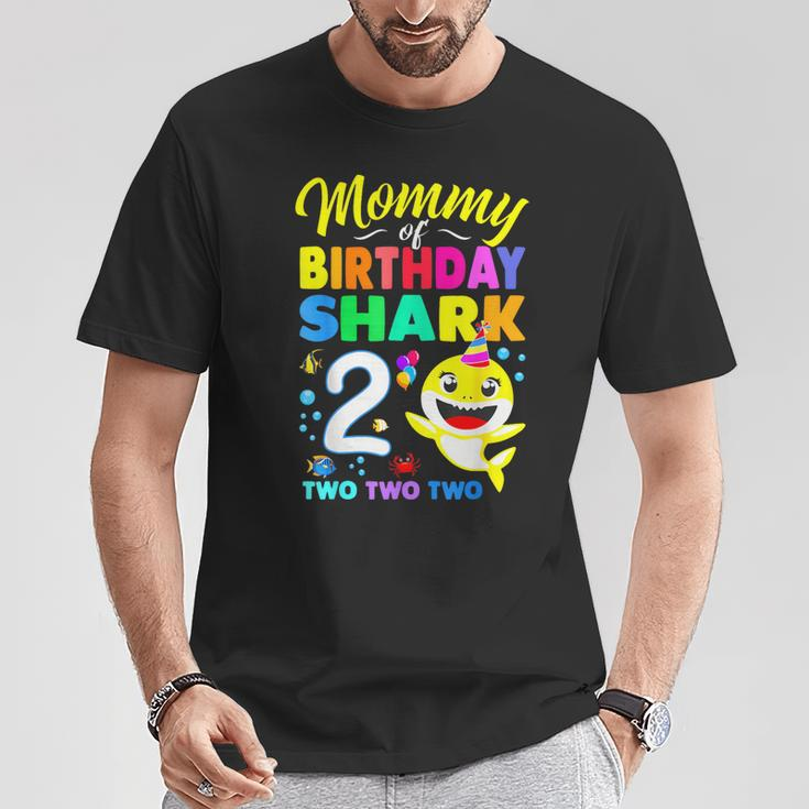 Mommy Of Birthday Shark 2Nd Matching Oufit Party For Family T-Shirt Unique Gifts