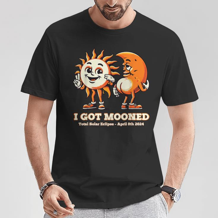 I Got Mooned Total Solar Eclipse America April 8 2024 T-Shirt Funny Gifts