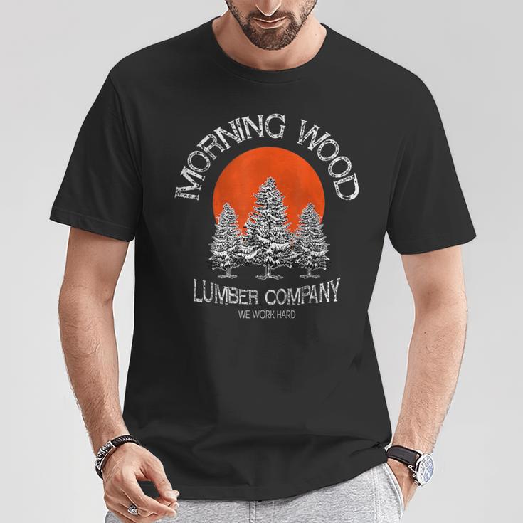 Morning Wood Lumber Company Camping Carpenter T-Shirt Unique Gifts