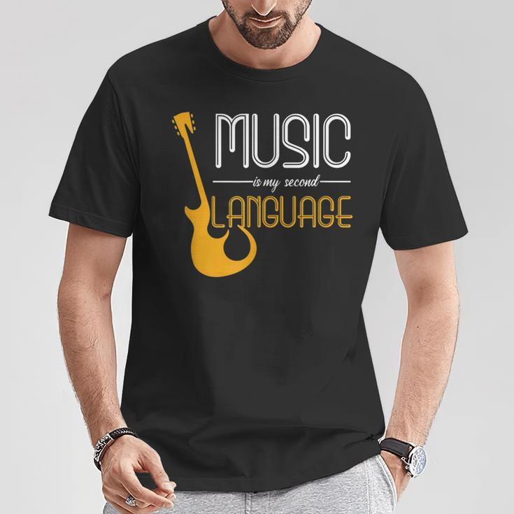 Music Lovers Quote My Second Language T-Shirt Unique Gifts