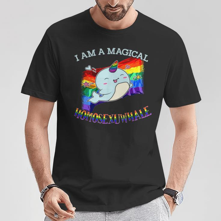 Narwhal Magical Homosexuwhale Ally Gay Pride Month Lgbt T-Shirt Unique Gifts