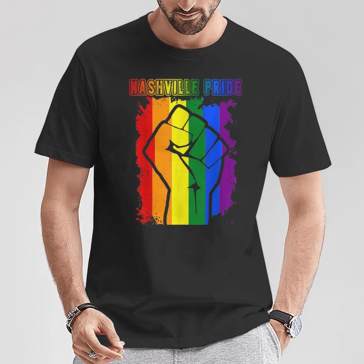 Nashville Lgbt Pride Month Lgbtq Rainbow Flag For Gay T-Shirt Unique Gifts