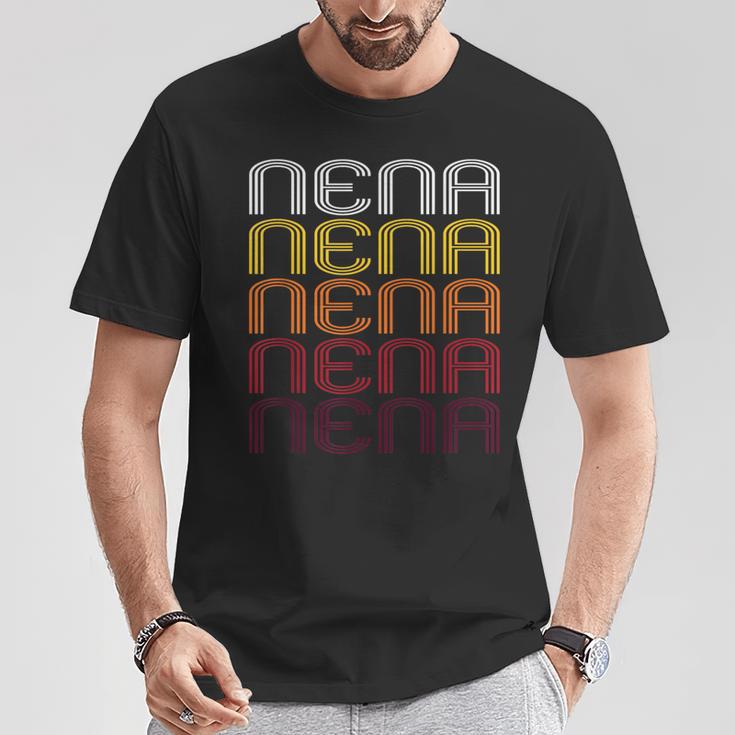 Nena Retro Wordmark Pattern -Intage Style T-Shirt Lustige Geschenke