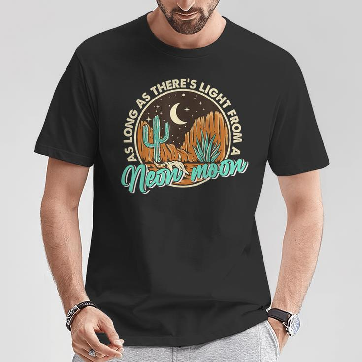 Neon Moon Cactus Country Mountain Vintage Retro Western Cow T-Shirt Unique Gifts