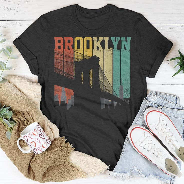 New York City Brooklyn Bridge Vintage Retro Skyline Nyc Ny T-Shirt Funny Gifts