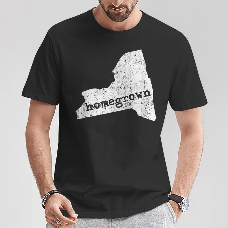 New York Home State Homegrown For New Yorkers T-Shirt Unique Gifts