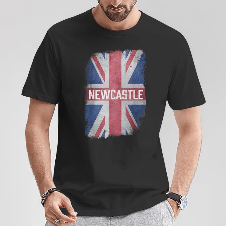 Newcastle British United Kingdom Flag Vintage Uk Souvenir T-Shirt Unique Gifts