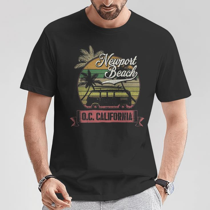 Newport Beach Orange County California Surfing Retro T-Shirt Unique Gifts