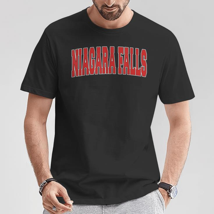 Niagara Falls Canada Varsity Style Vintage Canadian Sports T-Shirt Unique Gifts