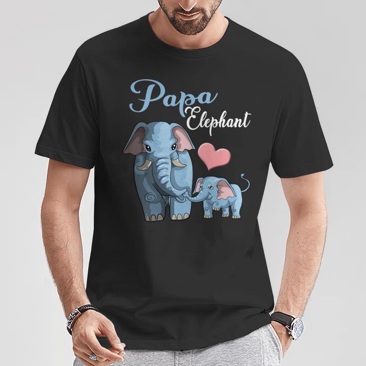 Niedliche Papa Elefant Schwangerschaftsankündigung Babyparty T-Shirt Lustige Geschenke