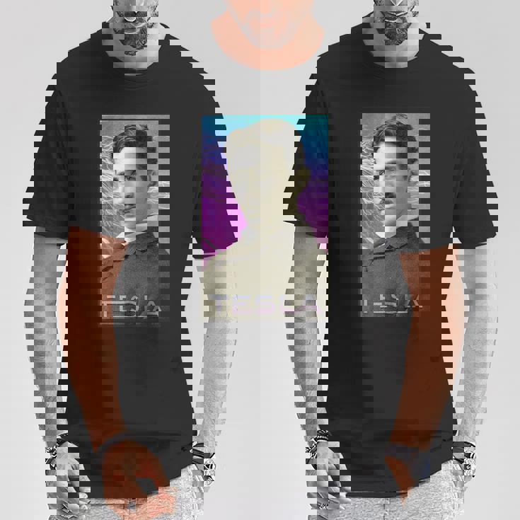 Nikola Tesla Inspiradora De Ciencia Y Electricidad Camiseta unisex Regalos divertidos