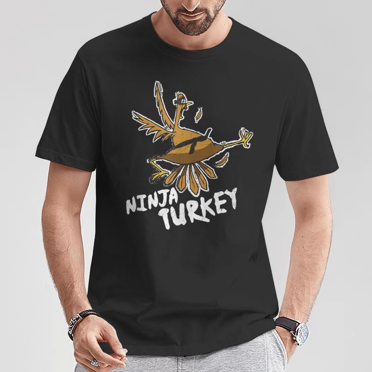 Ninja Turkey Bird Thanksgiving T-Shirt Unique Gifts